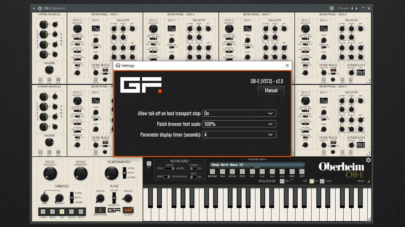 Как пользоваться GForce Software Oberheim OB-E 2.5.1 Standalone, VSTi, VSTi 3, AAX