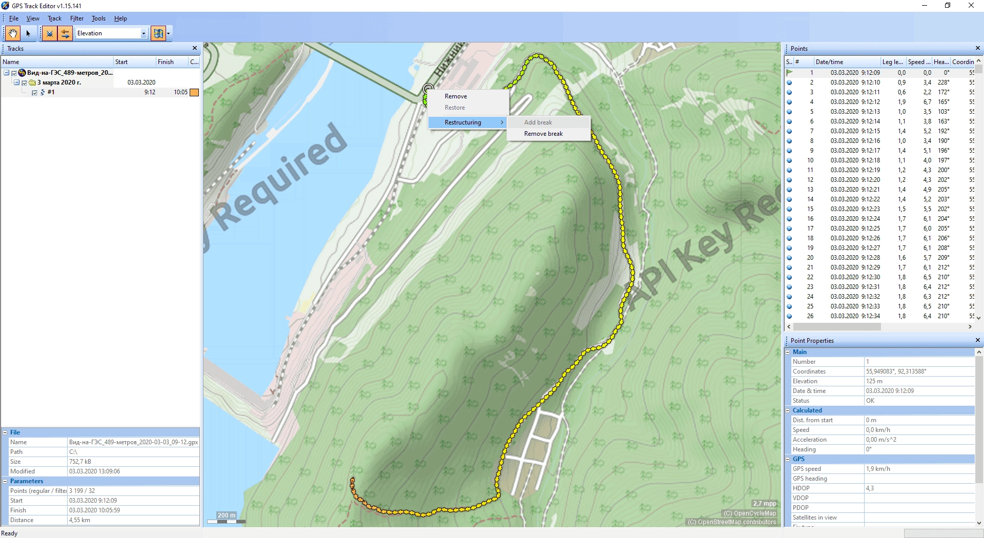 Как пользоваться GPS Track Editor 1.15.141 beta