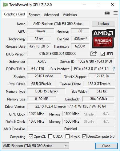 Как пользоваться GPU-Z + ASUS_ROG v 2.20.0