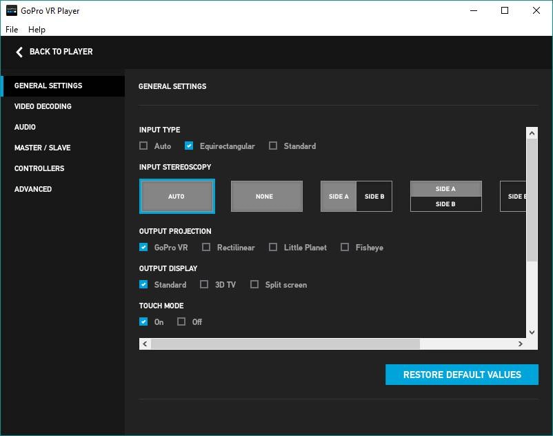 Как пользоваться GoPro VR Player 2.2.0