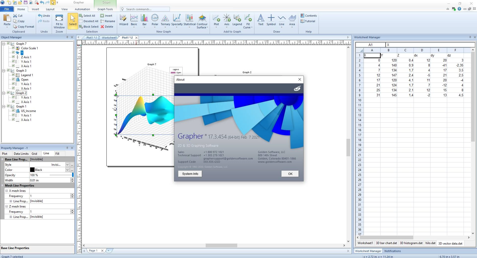 Как пользоваться Golden Software Grapher 17.3.454