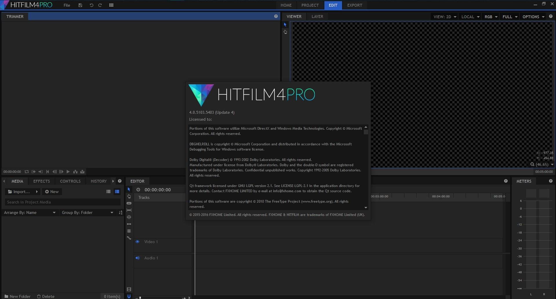 Как пользоваться HitFilm 4 Pro 4.0.5103 build 5403
