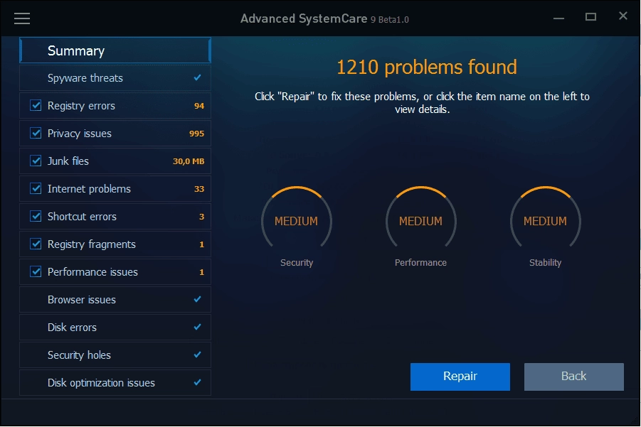 Как пользоваться IOBit Advanced Systemcare 9.0.0.599 beta 1.0