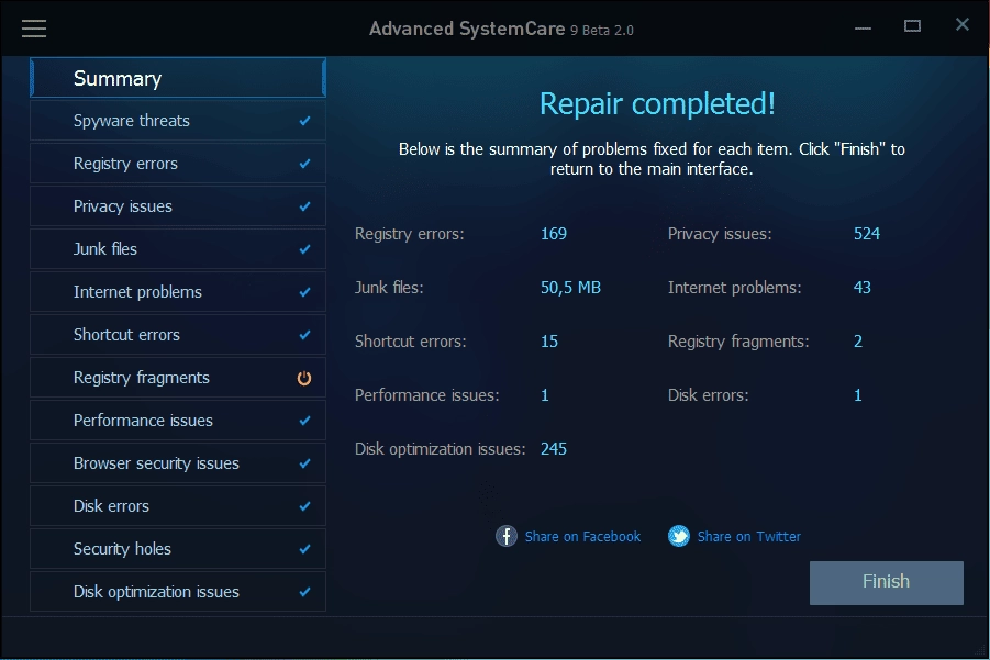 Как пользоваться IObit Advanced Systemcare 9.0.1.753 beta 2.0