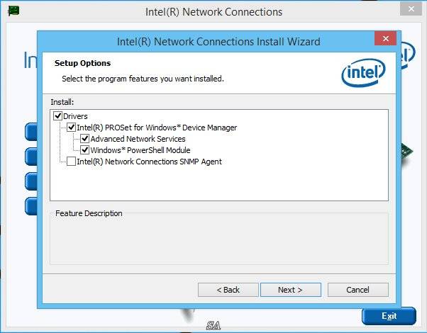 Как пользоваться Intel Network Connections Software 20.3 WHQL