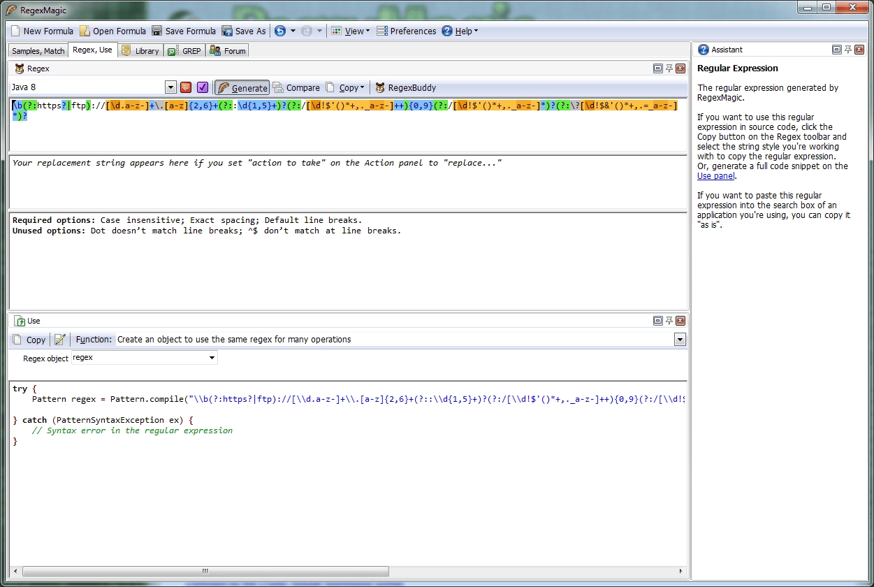 Как пользоваться JGSoft RegexMagic 2.3.1 Retail