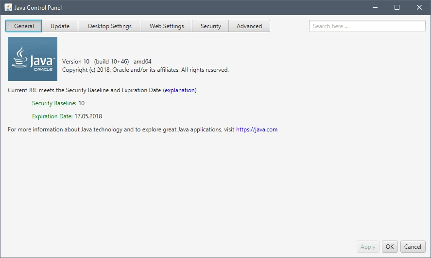 Как пользоваться Java SE Runtime Environment 10.0.2