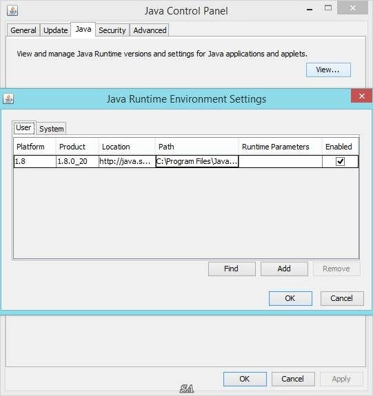 Как пользоваться Java SE Runtime Environment 8.0 Update 20