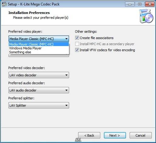 Как пользоваться K-Lite Codec Pack 11.4.0 Mega/Full/Standard/Basic