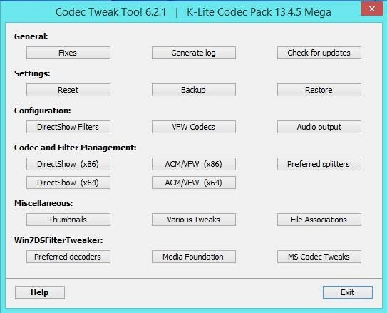 Как пользоваться K-Lite Codec Pack 13.4.5 Mega/Full/Standard/Basic