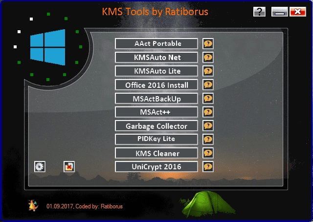 Как пользоваться KMS Tools Portable 01.09.2017 by Ratiborus