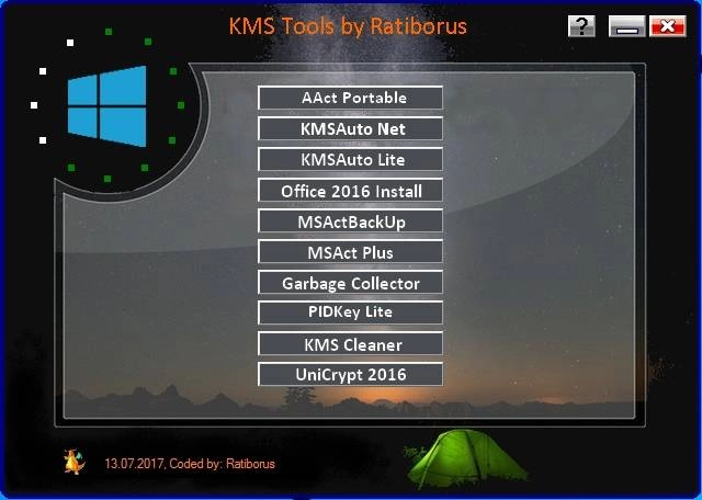 Как пользоваться KMS Tools Portable 07.08.2017 by Ratiborus