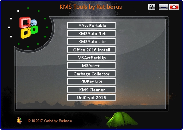Как пользоваться KMS Tools Portable 12.10.2017 by Ratiborus