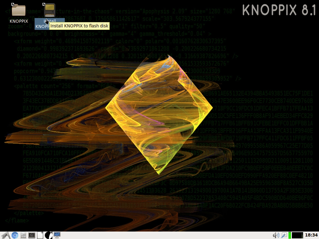 Как пользоваться KNOPPIX 8.1 1xDVD