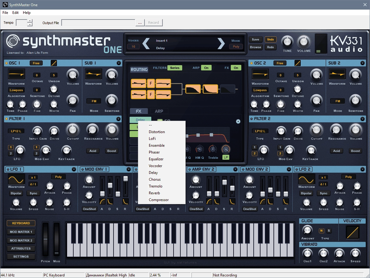 Как пользоваться KV331 Audio - SynthMaster One 1.1.6 STANDALONE, VSTi, AAX Repack by VR