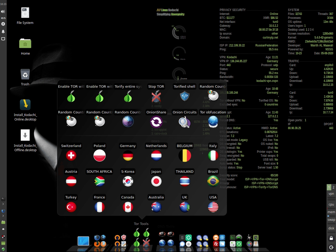 Как пользоваться Kodachi Linux 7.2 1xDVD