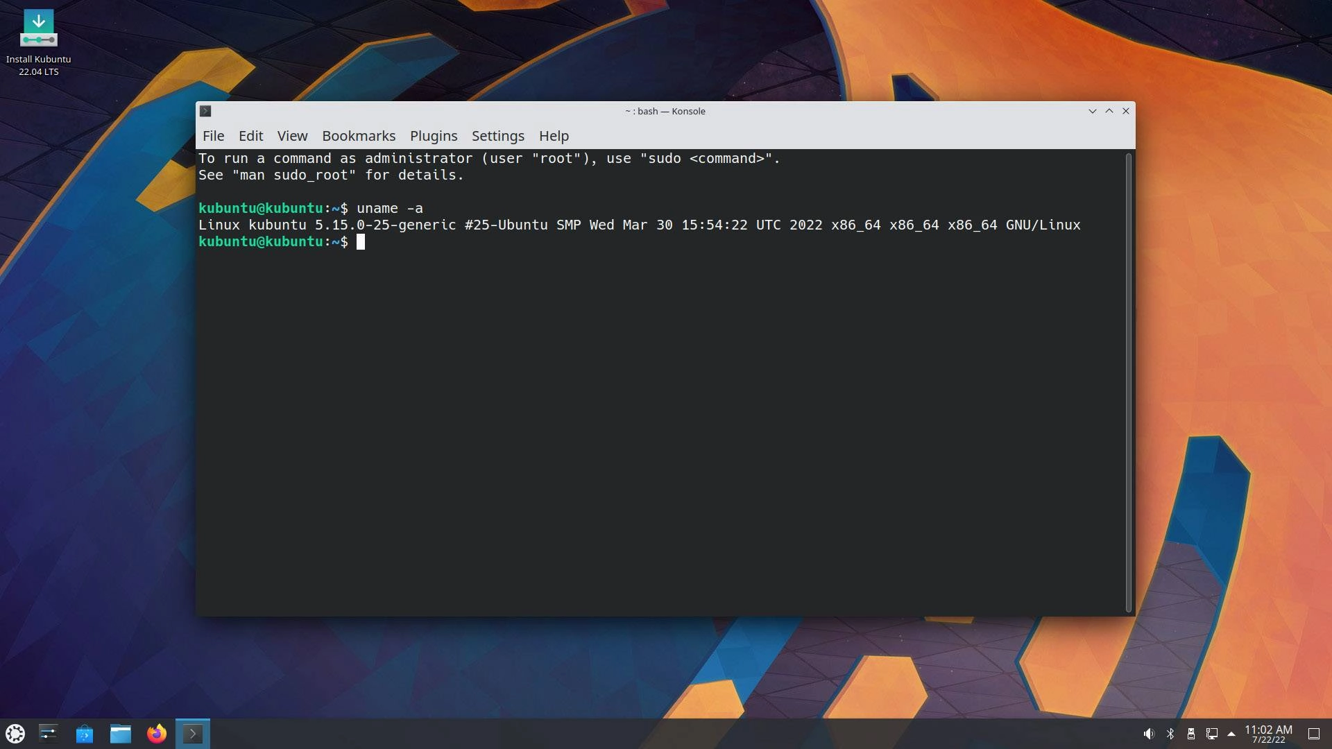 Как пользоваться Kubuntu 22.04 LTS 1xDVD