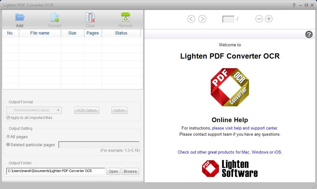Как пользоваться Lighten PDF Converter OCR 6.0.0 RePack by Manshet