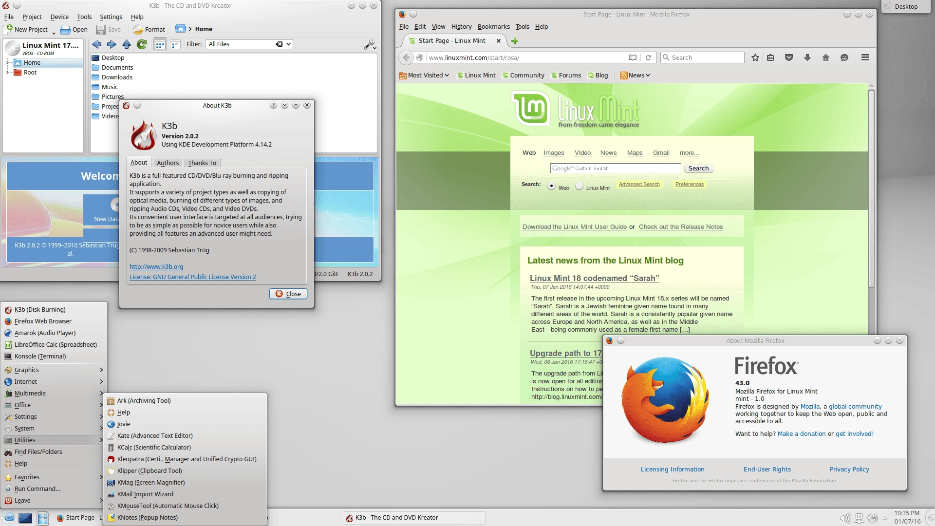 Как пользоваться Linux Mint 17.32 Rosa KDE 2xDVD