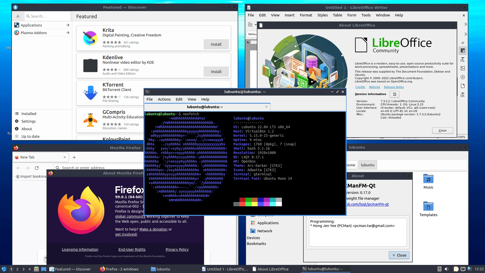 Как пользоваться Lubuntu 22.04 Jammy Jellyfish LTS 1xDVD