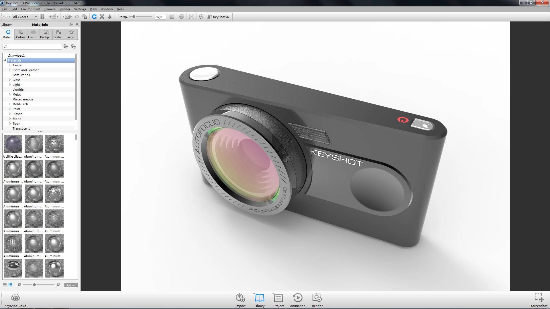 Как пользоваться Luxion Keyshot 5.3.6