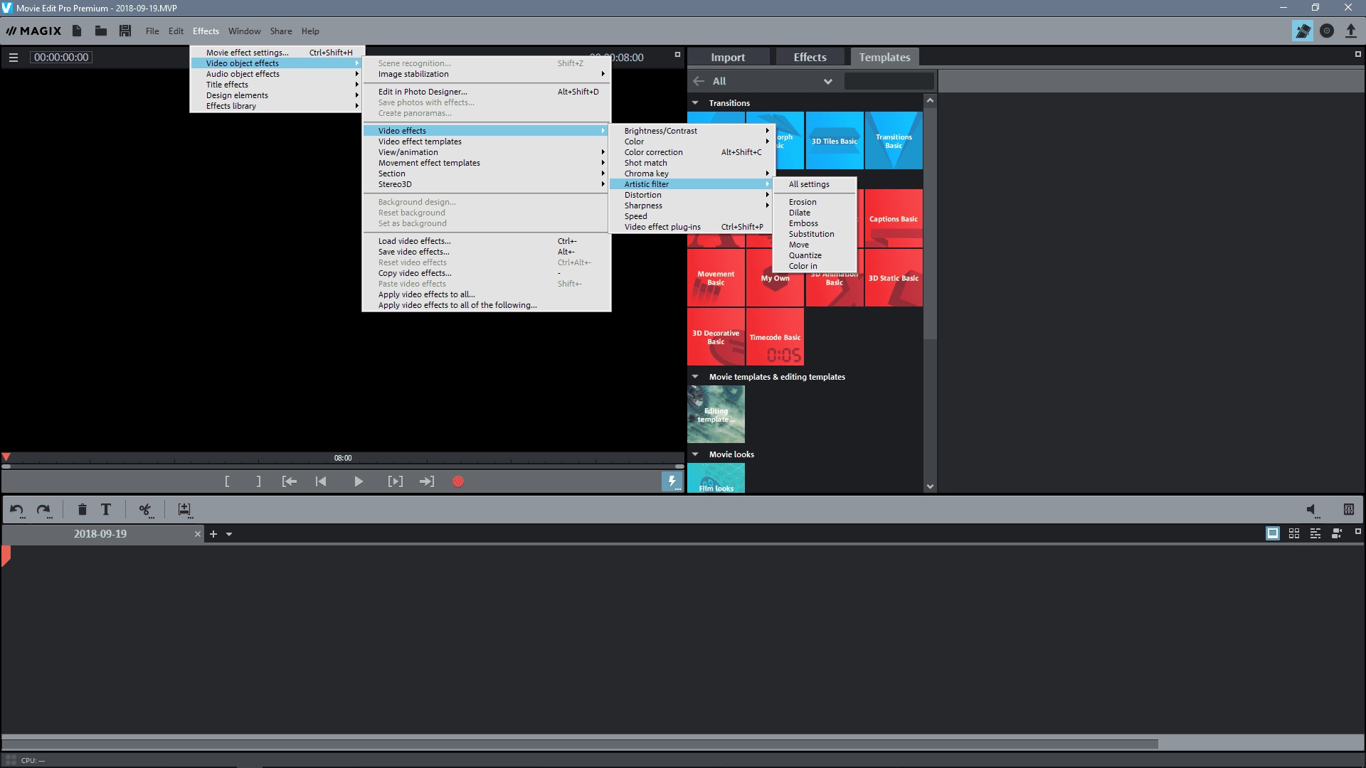 Как пользоваться MAGIX Movie Edit Pro Premium 18.0.3.261
