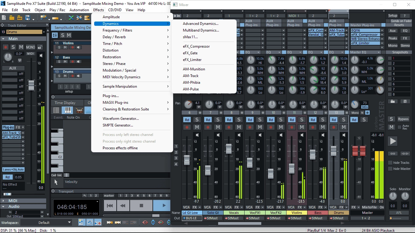 Как пользоваться MAGIX Samplitude Pro X7 Suite 18.2.2.22564
