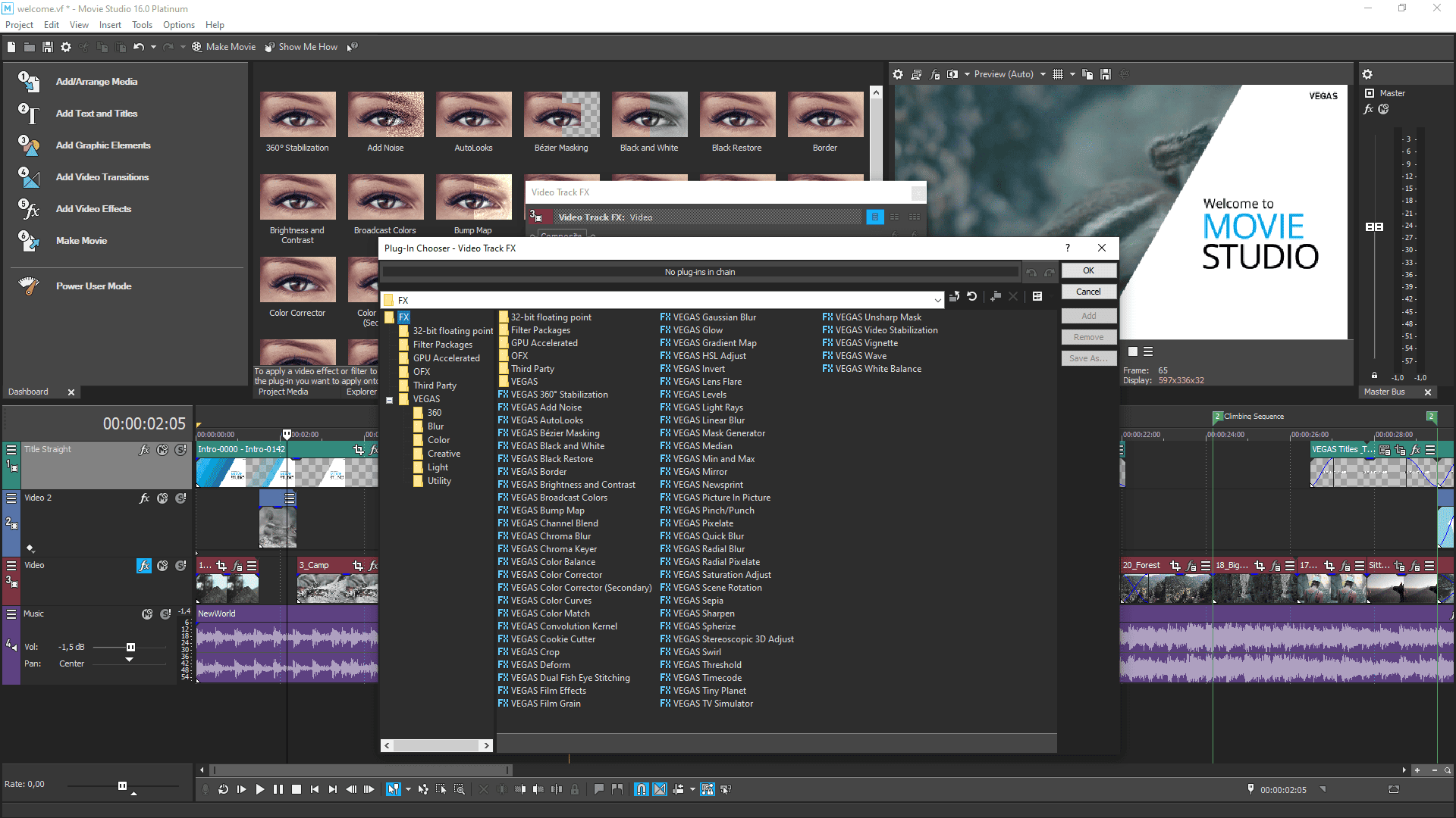 Как пользоваться MAGIX VEGAS Movie Studio Platinum 16.0.0.167