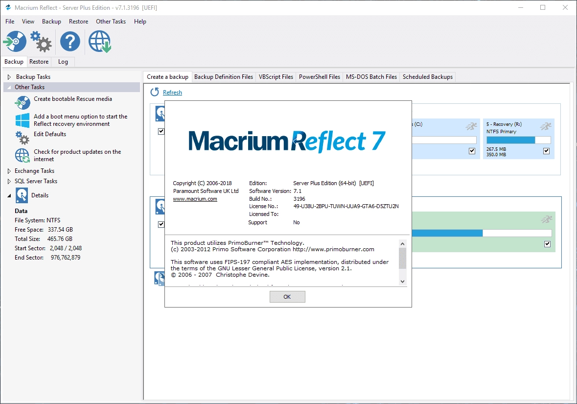 Как пользоваться Macrium Reflect 7.1.3196.0 x64 Home/Workstation/Server Plus