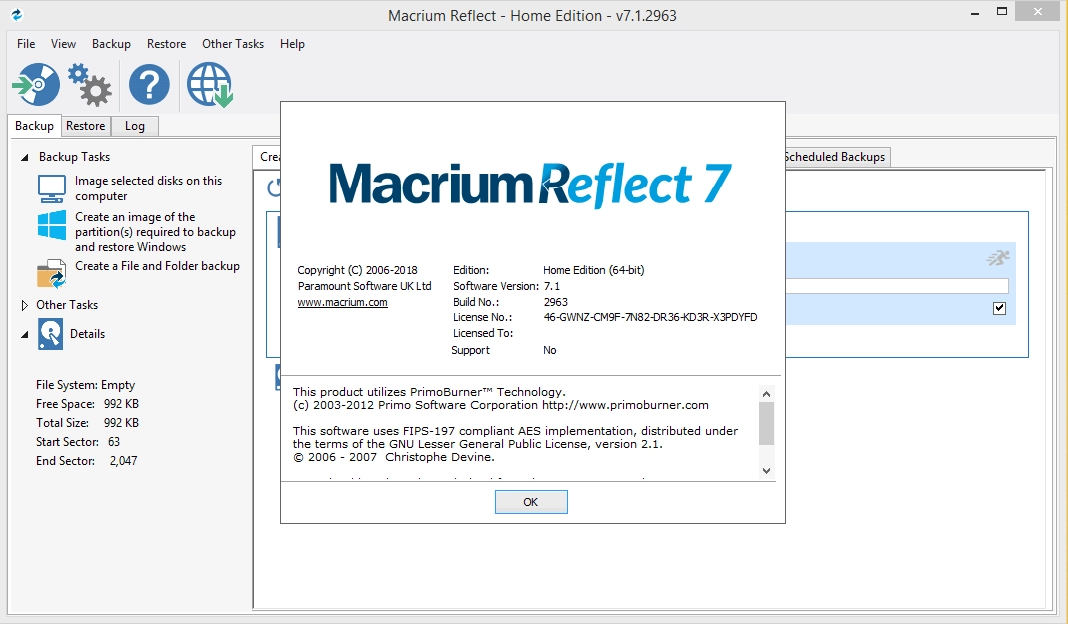 Как пользоваться Macrium Reflect v7.2.3858 Home Edition