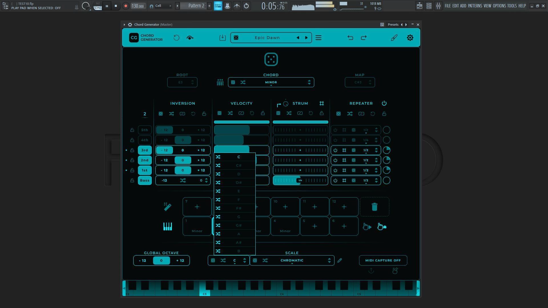 Как пользоваться Mario Nieto - Chord Generator 1.0.0 Standalone, VSTi 3