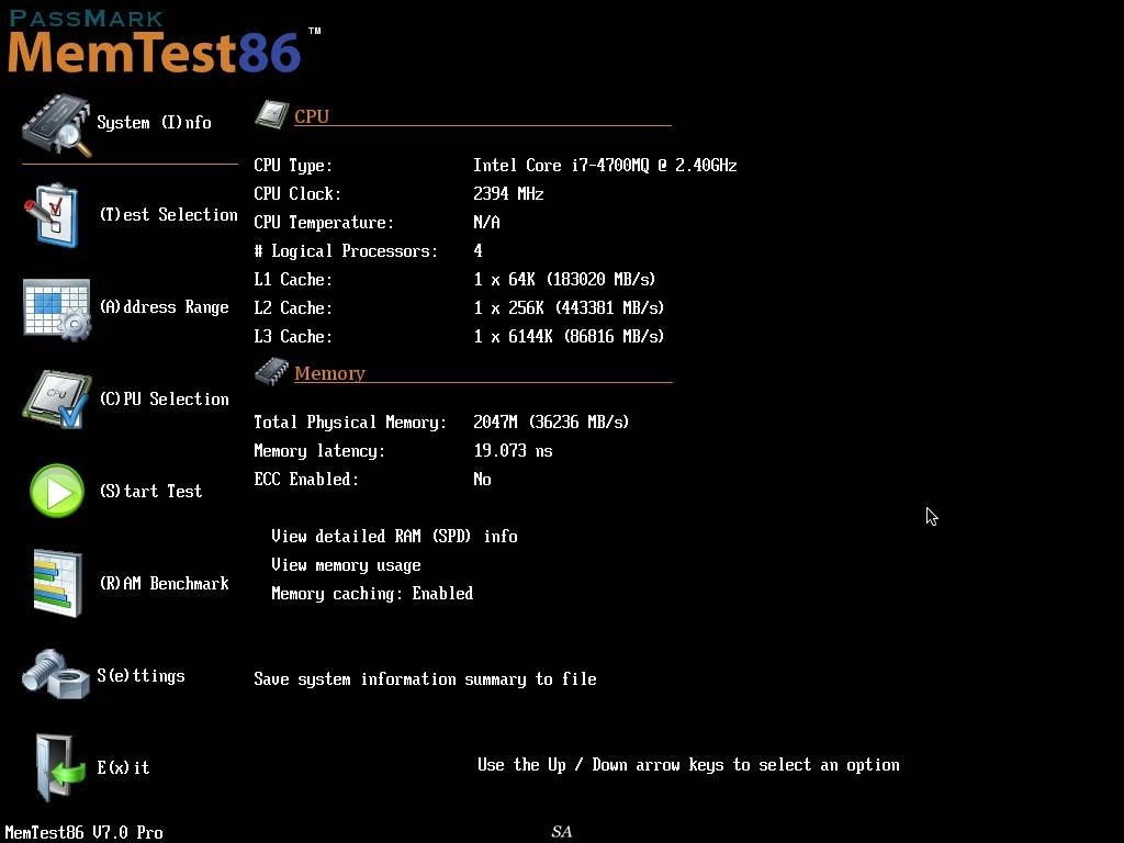 Как пользоваться MemTest86 7.0/4.3.7 Pro Retail