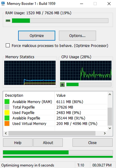 Как пользоваться Memory Booster 1.9.5.1959 Portable