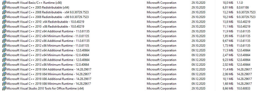 Как пользоваться Microsoft Visual C++ 14.28.29617 Runtimes AIO Repack by @burfade