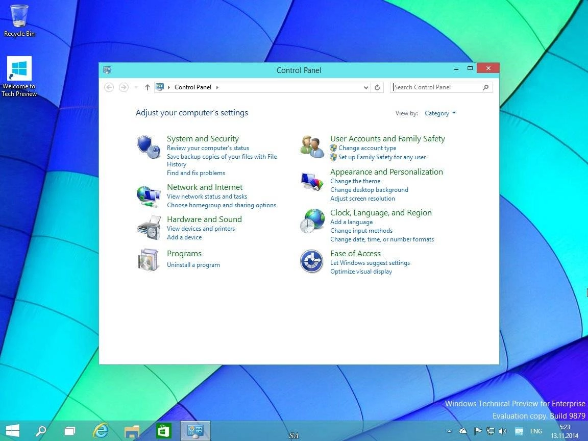 Как пользоваться Microsoft Windows 10 Enterprise Technical Preview 6.4.9879