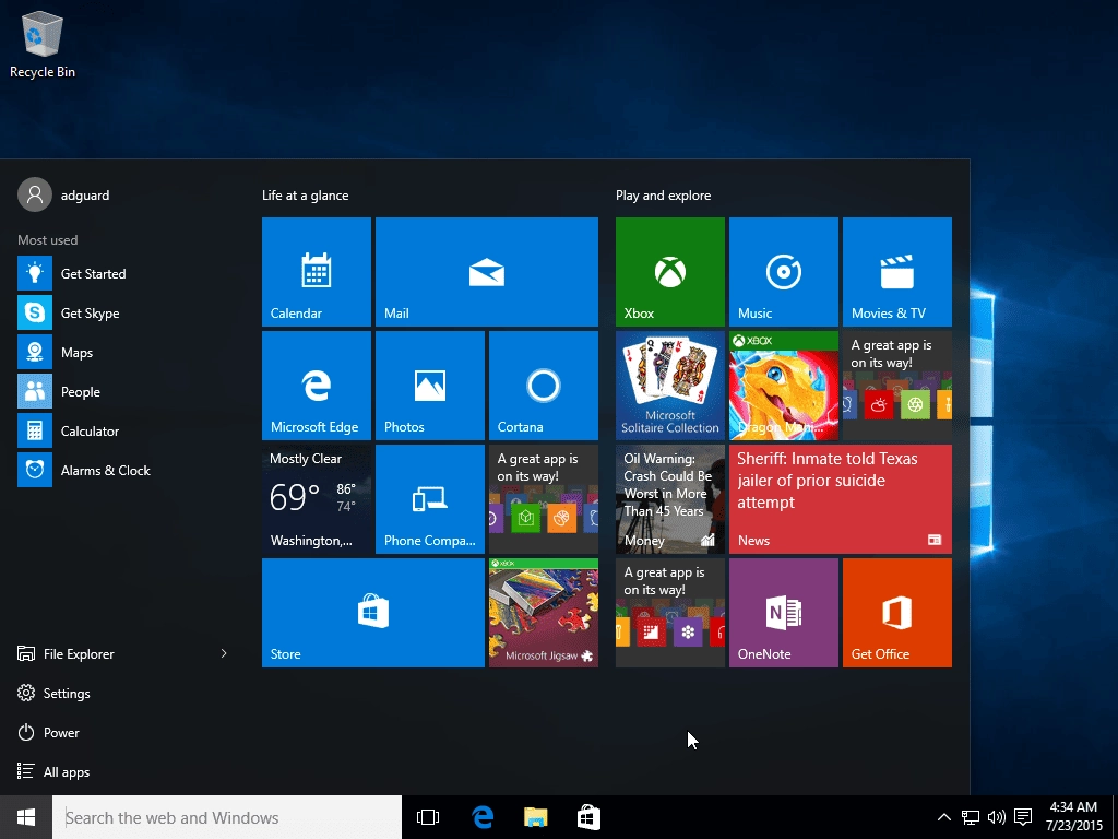 Как пользоваться Microsoft Windows 10 Home Single Language 10.0.10240 RTM WZT