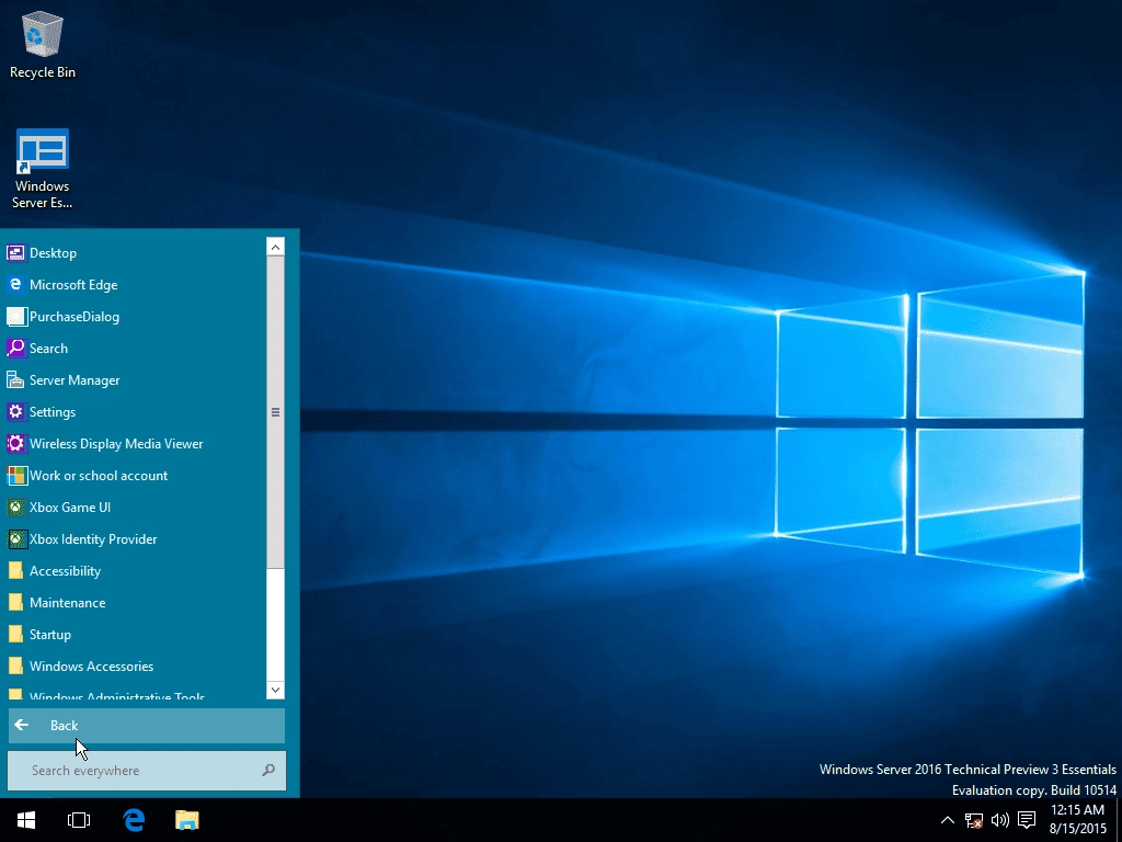 Как пользоваться Microsoft Windows Server Technical Preview 3 Essentials WZT