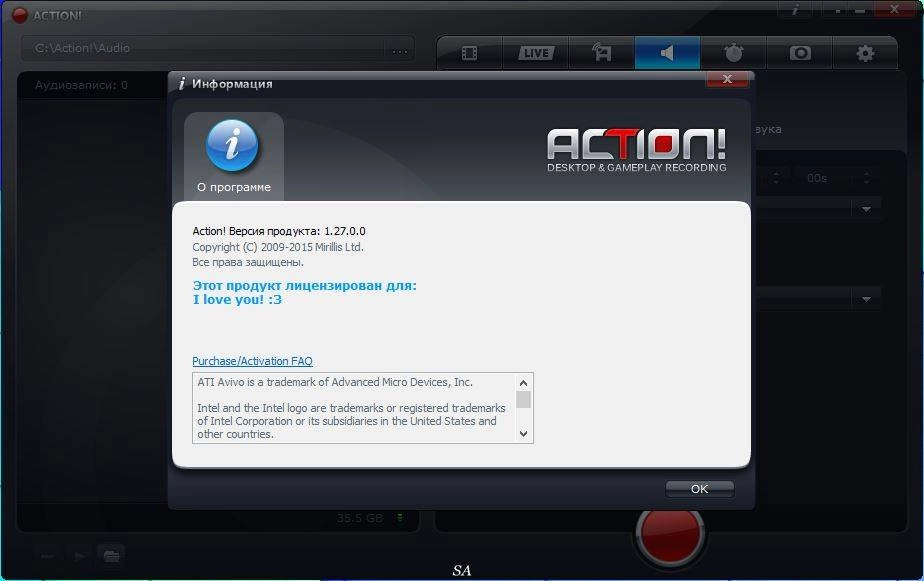 Как пользоваться Mirillis Action! 1.27.0.0 RePack by KpoJIuK