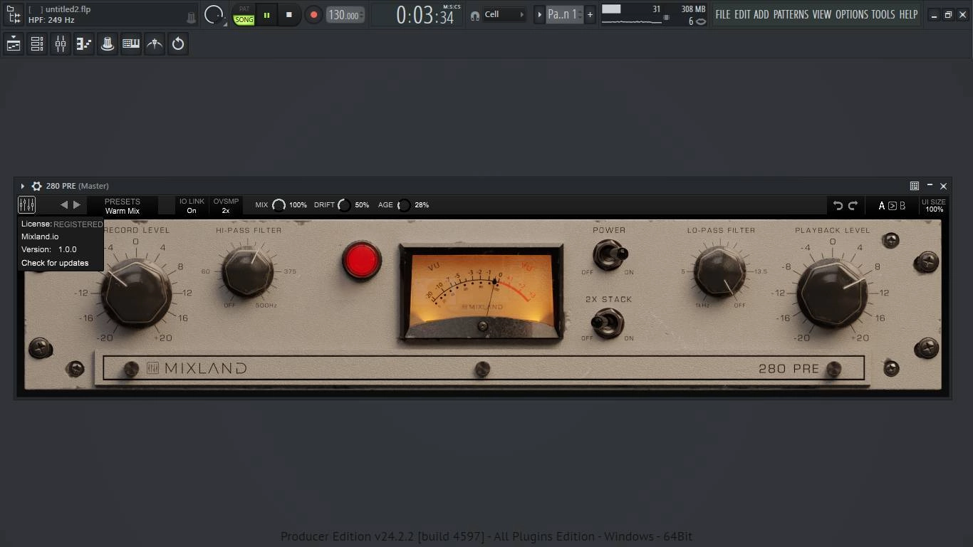 Как пользоваться Mixland - 280 PRE 1.0.0 VST 3, AAX