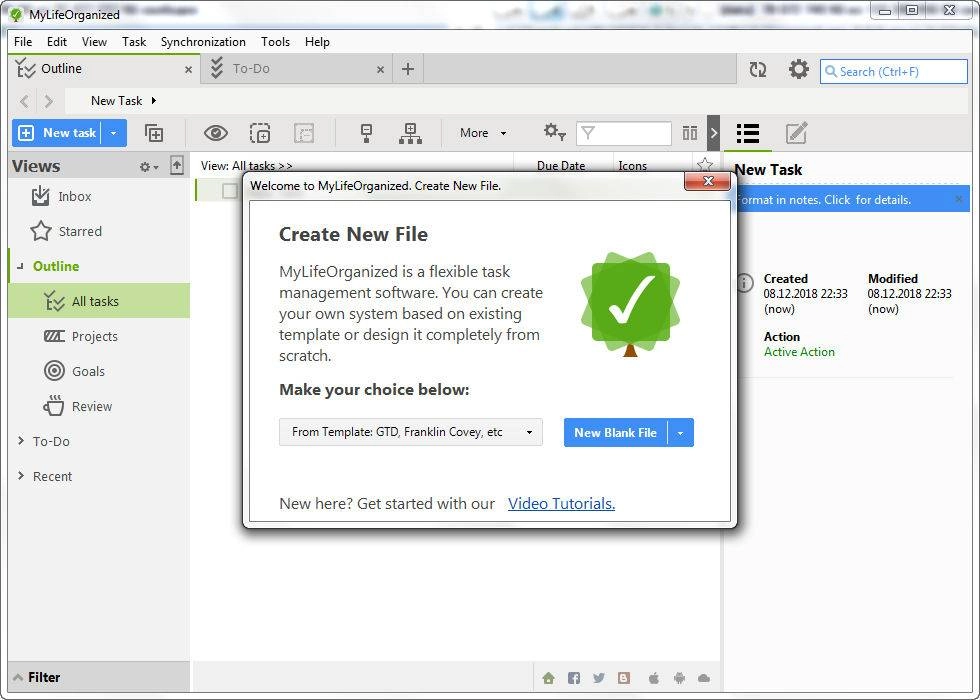 Как пользоваться MyLifeOrganized Pro 5.1.2.3060