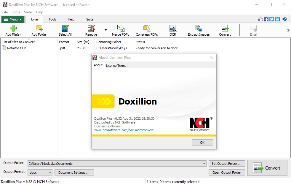 Как пользоваться NCH Doxillion Document Converter Plus 6.32