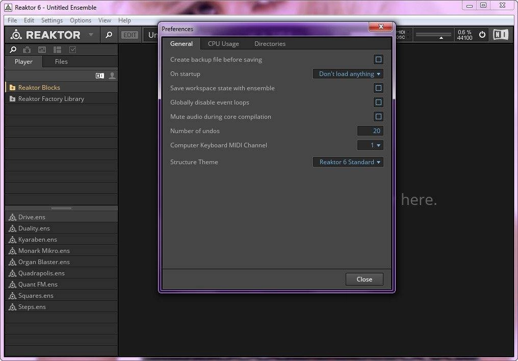 Как пользоваться Native Instruments Reaktor 6.0.0 R1501