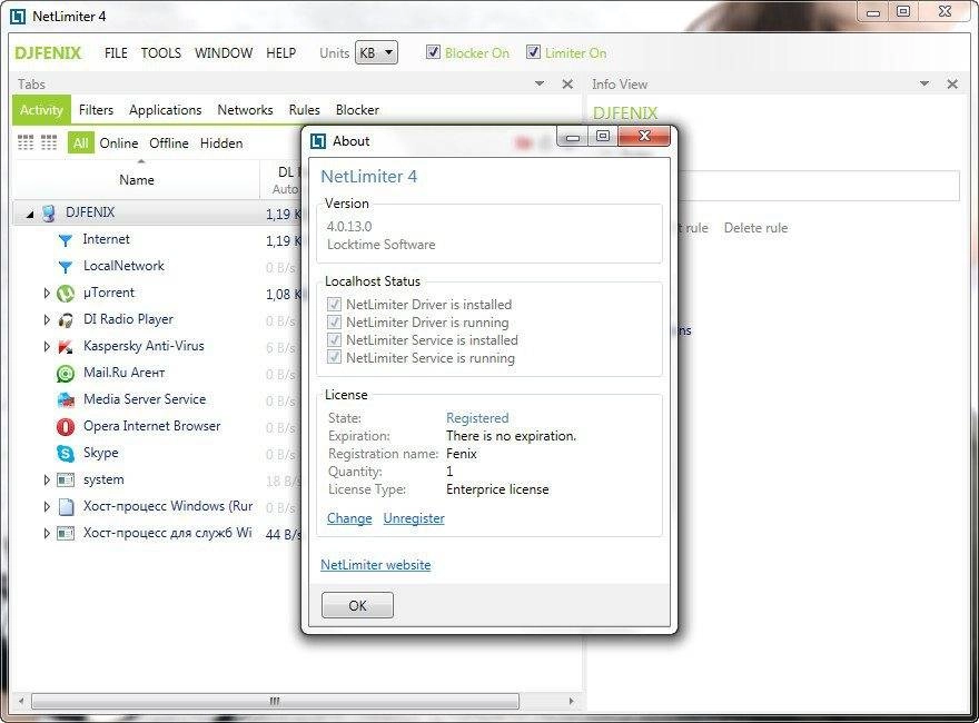 Как пользоваться NetLimiter 4.0.13.0 Enterprise Edition