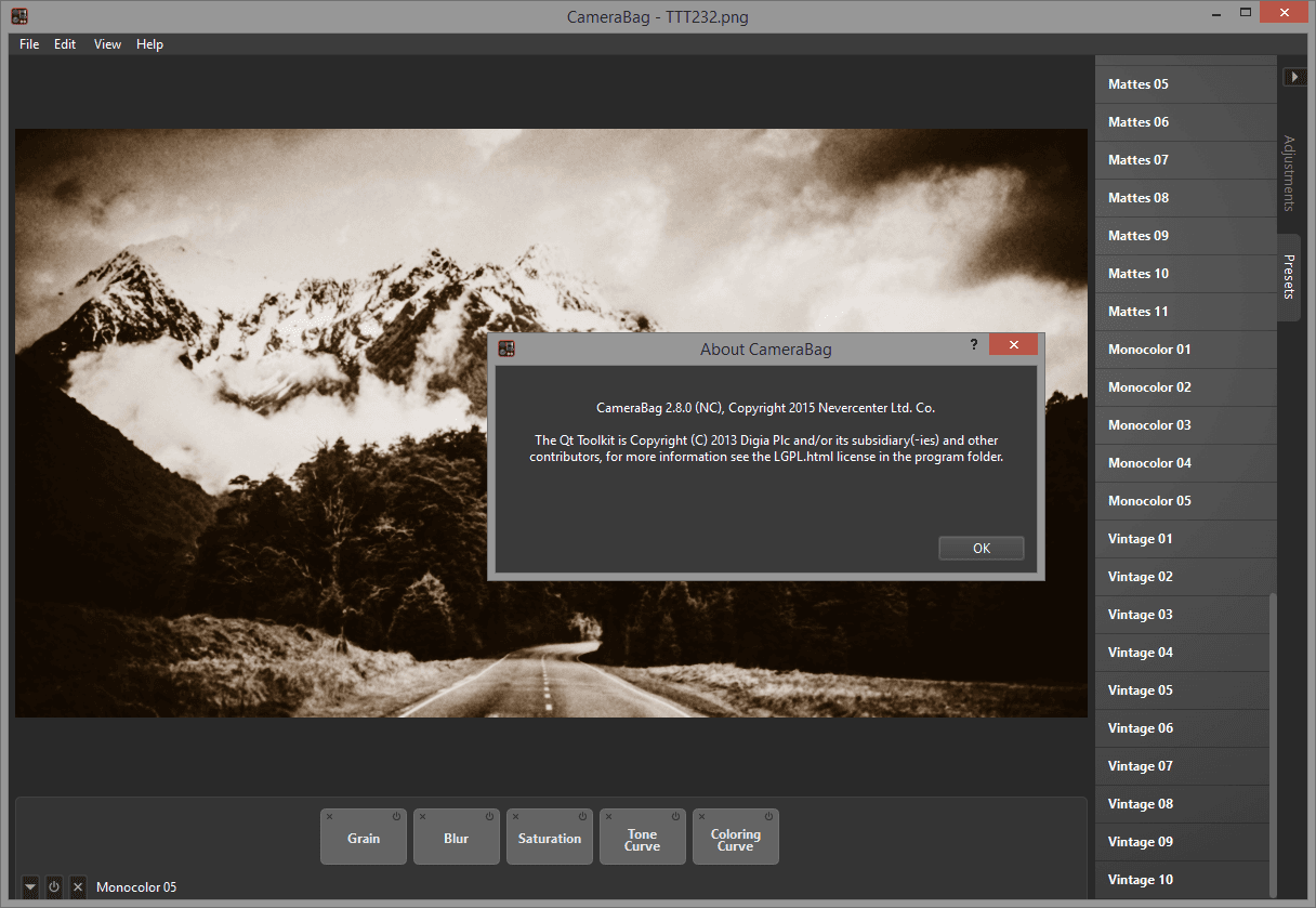 Как пользоваться Nevercenter CameraBag Desktop 2.8.0