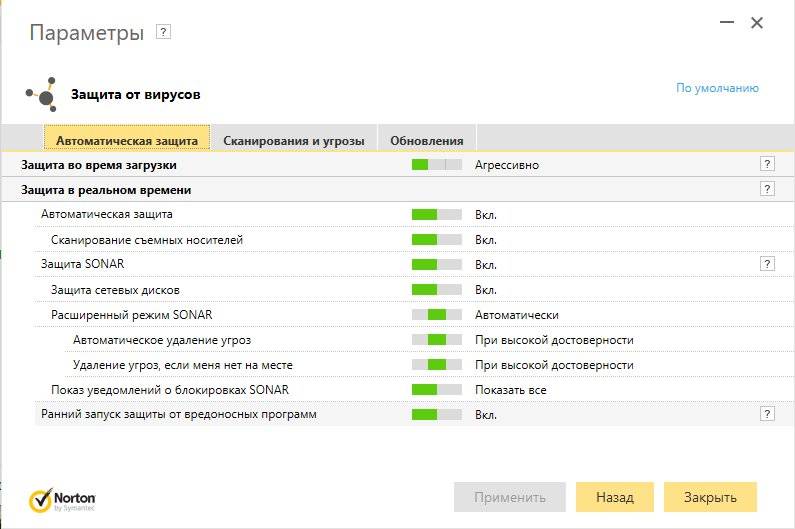 Как пользоваться Norton AntiVirus 22.20.2.57