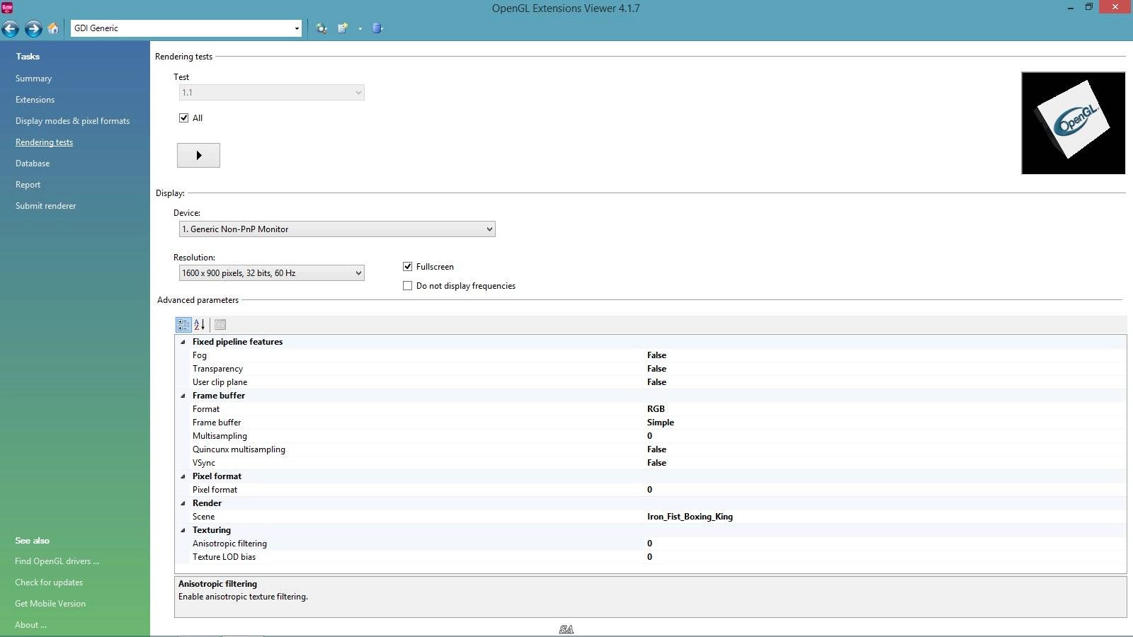 Как пользоваться OpenGL Extensions Viewer 4.1.7 Build 17.0.0.0