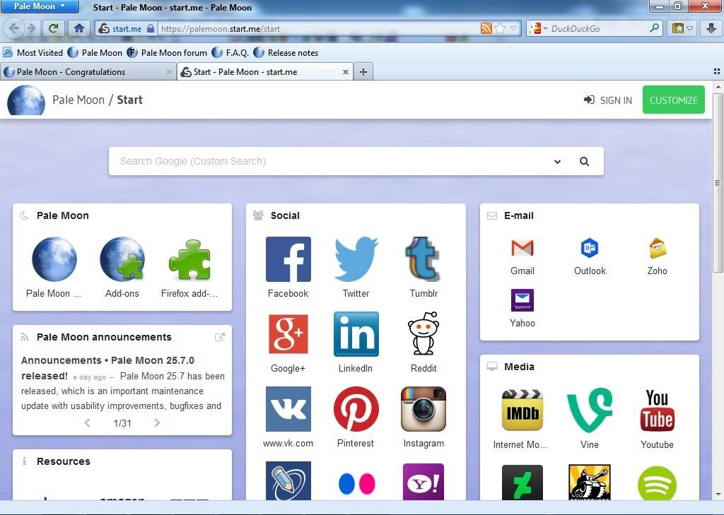 Как пользоваться Pale Moon 25.7.0 + Portable + tools