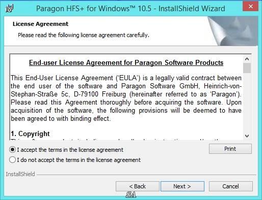 Как пользоваться Paragon HFS+ for Windows 10.5