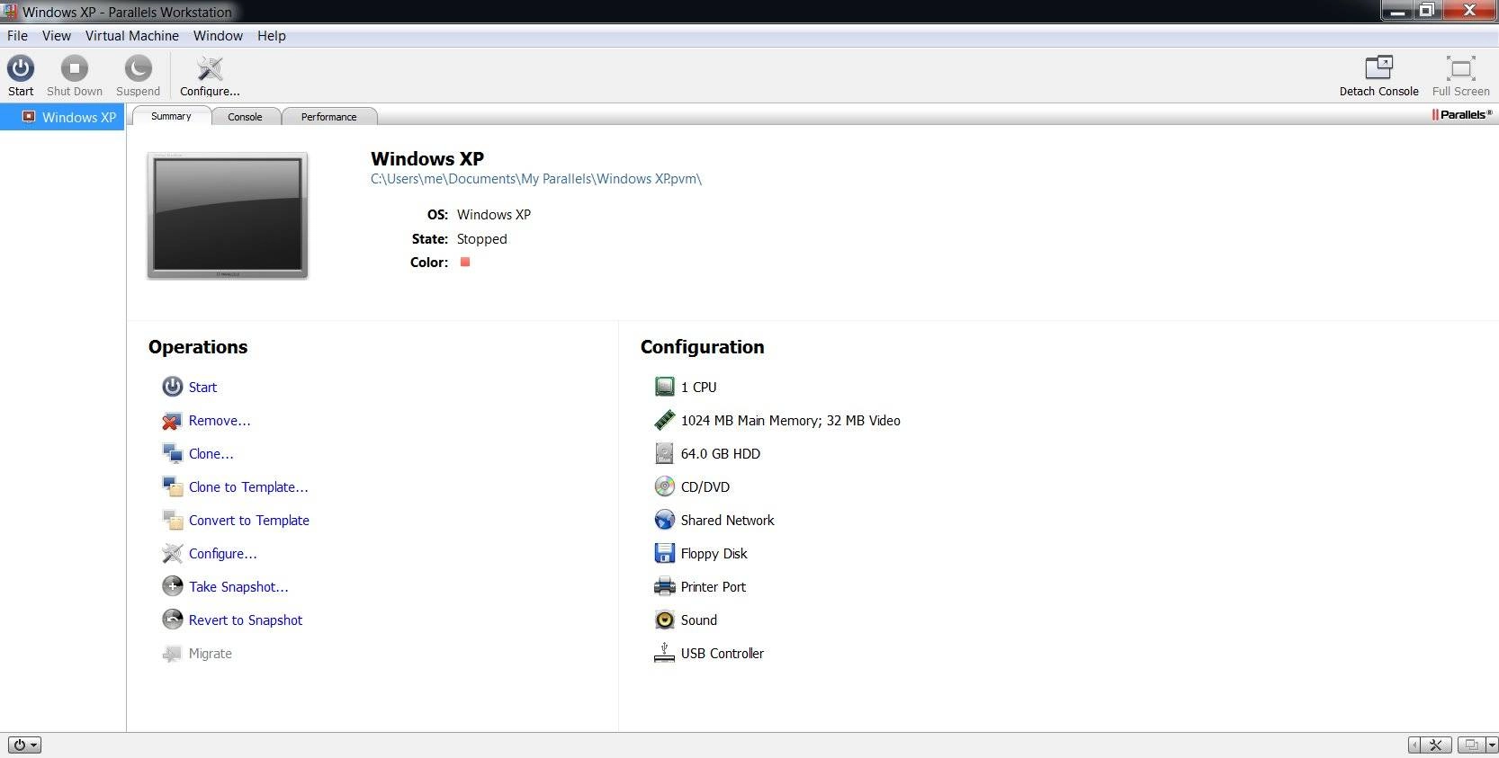 Как пользоваться Parallels Workstation 6.0.13976