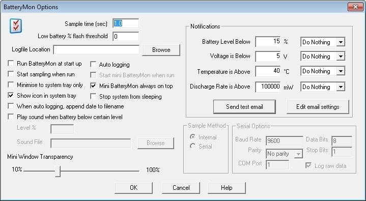 Как пользоваться PassMark BatteryMon 2.1 build 1010